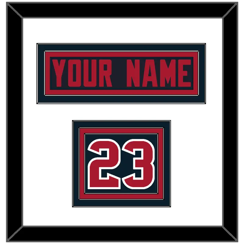 Houston Nameplate & Number (Shoulder) - Alternate Blue (2017-2023) - Triple Mat 1