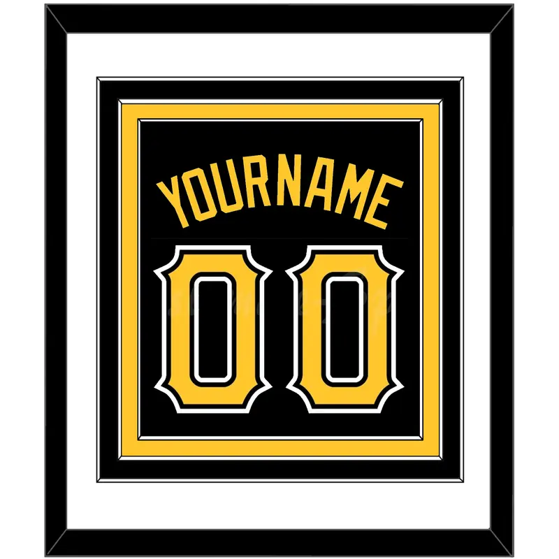 Pittsburgh Name & Number - Alternate Black - Triple Mat 1
