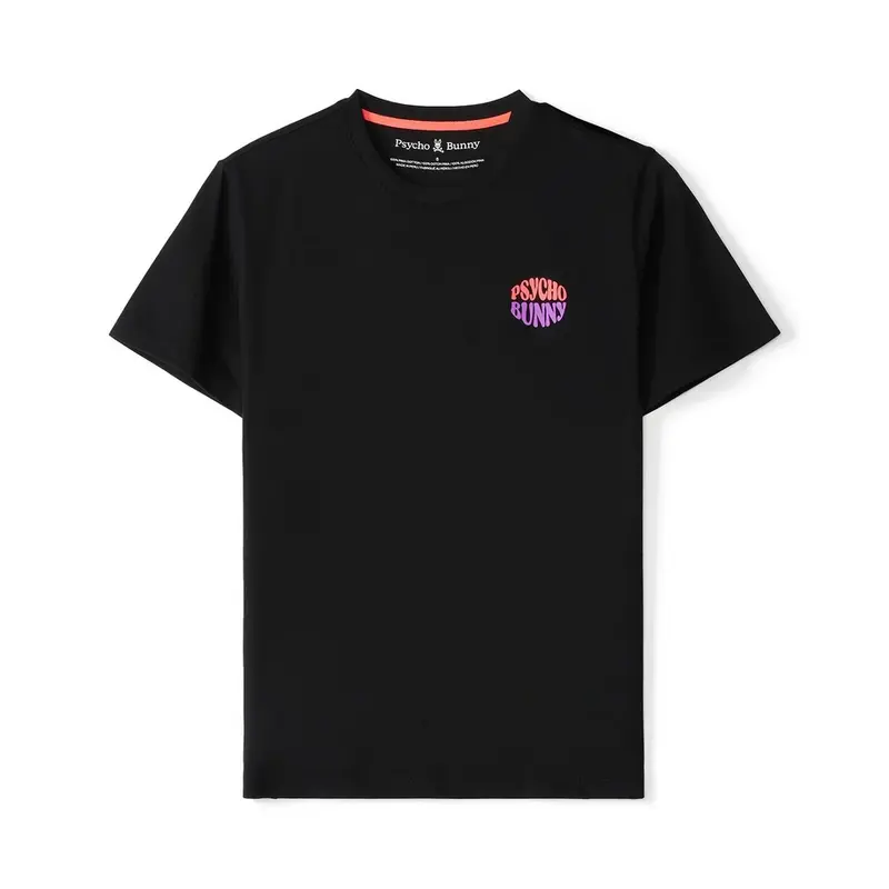 PSYCHO BUNNY T SHIRT MENS BLACK B6U612C200 BLK