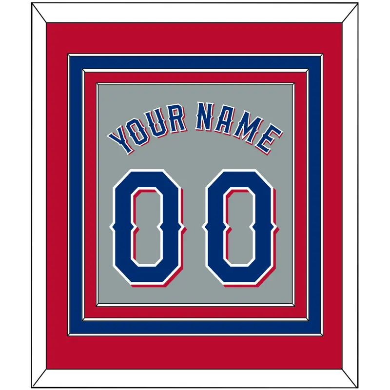 Texas Name & Number - Road Gray (2020-2023) - Triple Mat 3