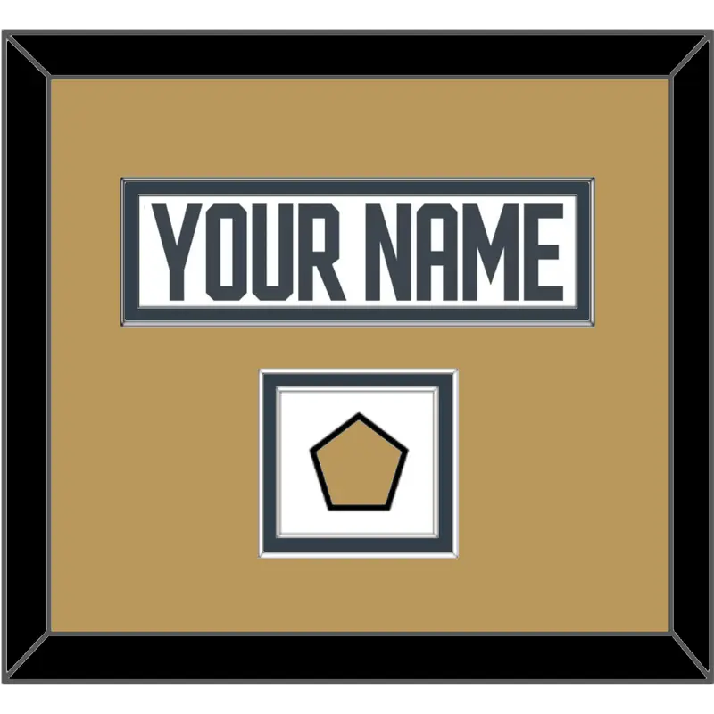 Vegas Nameplate & Jersey Logo Patch - Road White - Double Mat 4