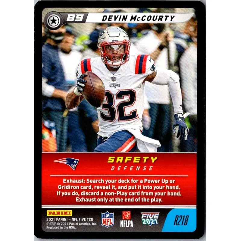 2021 Panini Prizm Black and Red Checker Devin McCourty #100