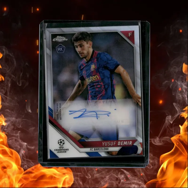 2021 Topps Chrome UEFA Yusuf Demir Refractor Rookie Auto #CA-YD