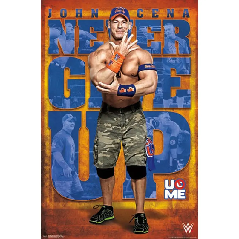 John Cena "Never Give Up - U O Me" WWE Wrestling Poster - Trends International