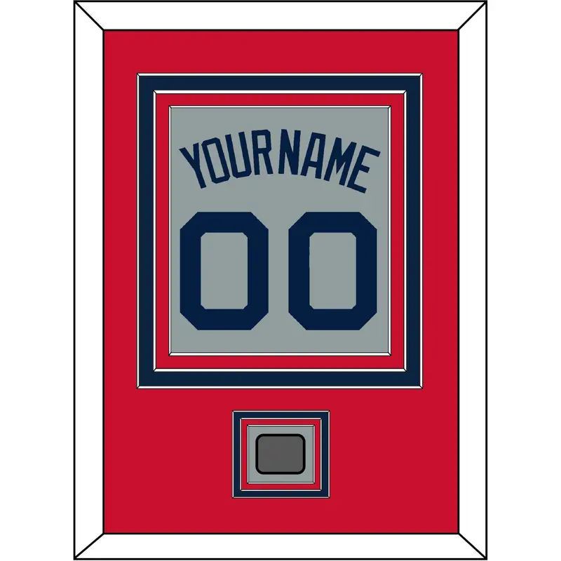 Boston Name, Number & World Series Jersey Patch - Road Gray (2009-2013) - Triple Mat 2