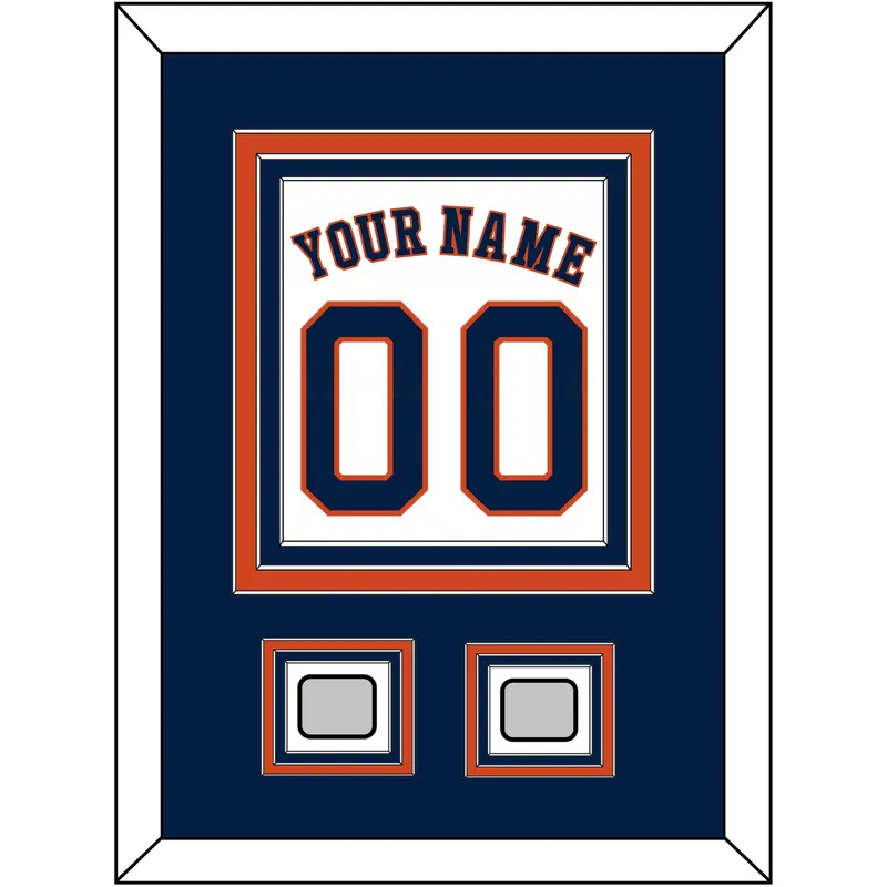 Houston Name, Number & 2 World Series Jersey Patches - Home White - Triple Mat 2