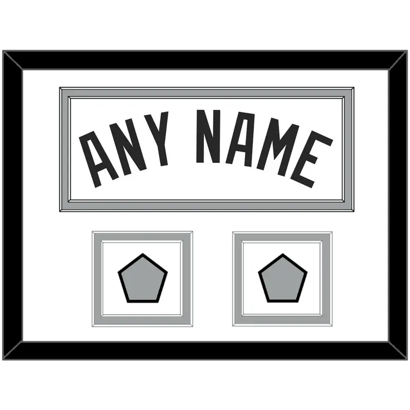 San Antonio Name With 2 Finals Patches - Home White (1989-2002) - Double Mat 1