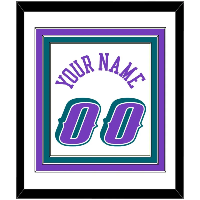 Utah Name & Number - Home White (1996-2004) - Triple Mat 1