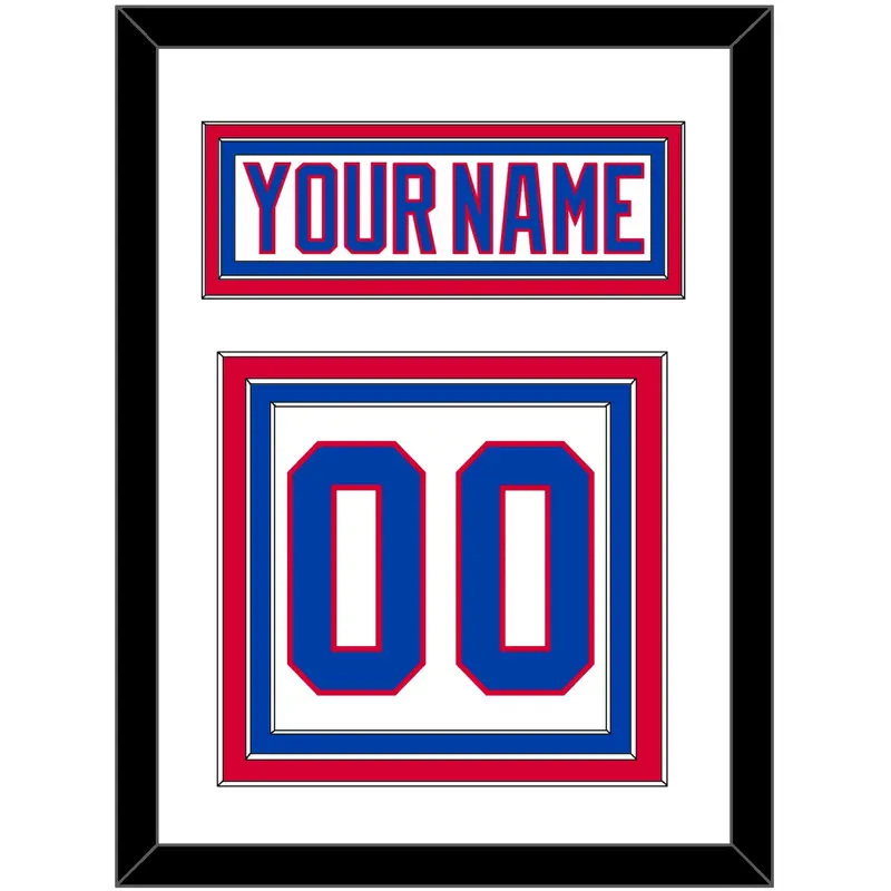 Washington Nameplate & Number (Back) - Alternate White (2011-2015) - Triple Mat 1