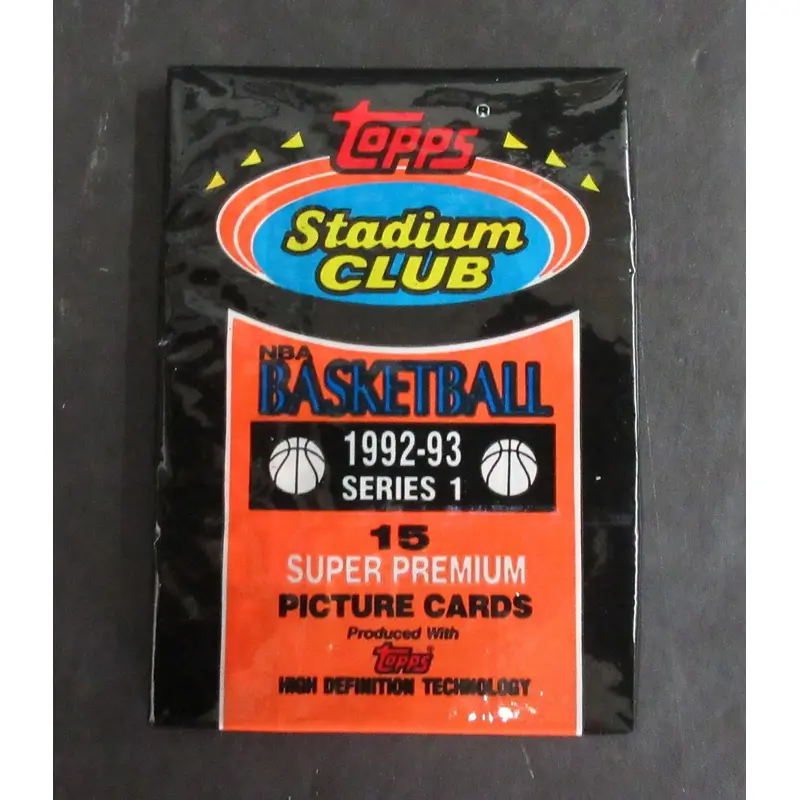 1992/93 Topps Stadium Club Basketball Unopened Series 1 Pack