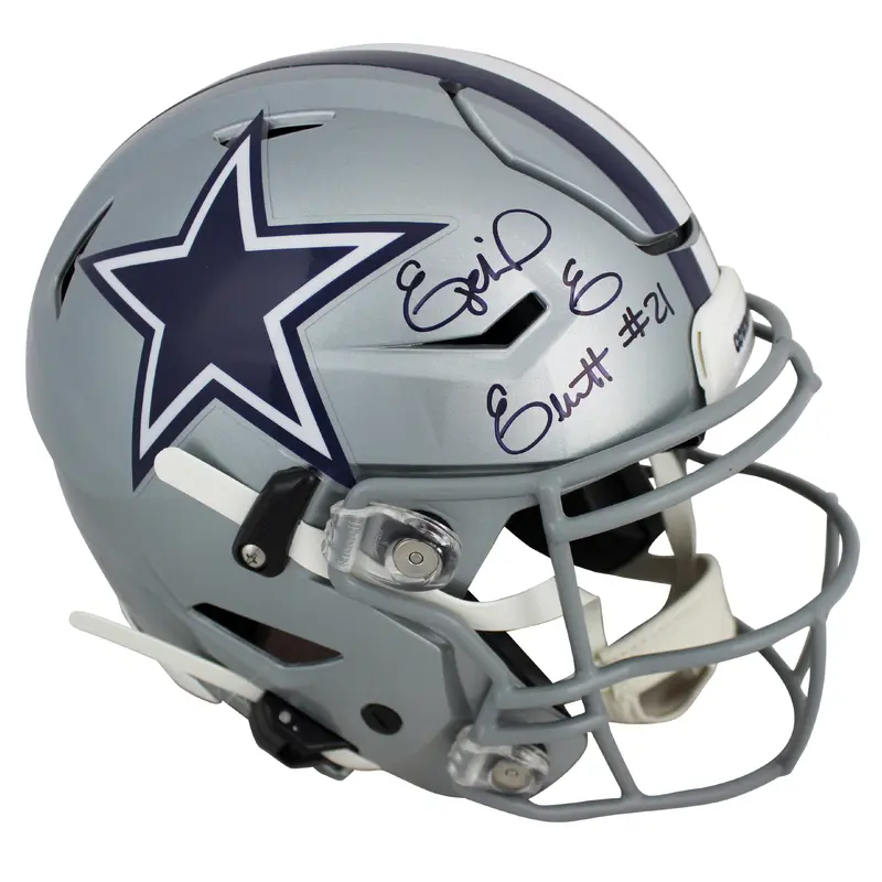 Cowboys Ezekiel Elliott Signed Riddell Speed Flex Full Size Helmet BAS Witnessed