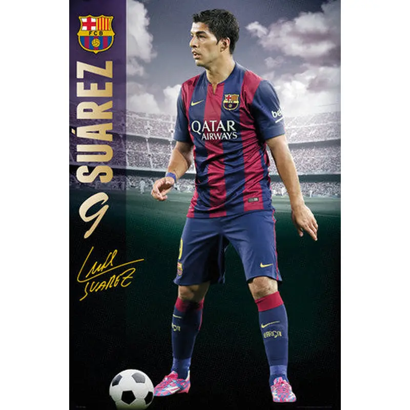 Luis Suarez "Signature Series" FC Barcelona Soccer Superstar Poster - GB Eye 2015