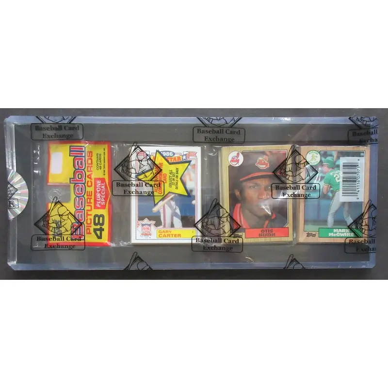 1987 Topps Baseball Unopened Rack Pack (McGwire RC Top) (BBCE)