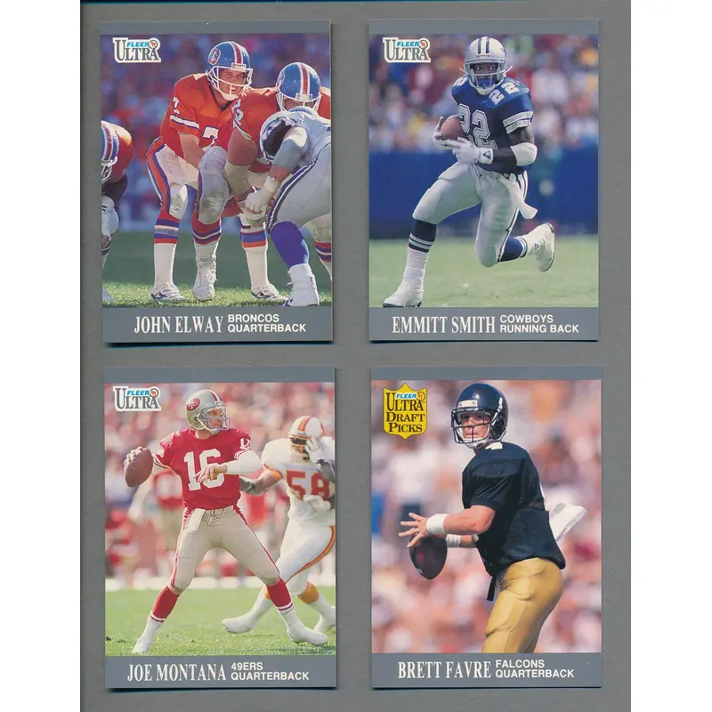 1991 Fleer Ultra Football Complete Set (w/ Inserts) (300) NM/MT MT