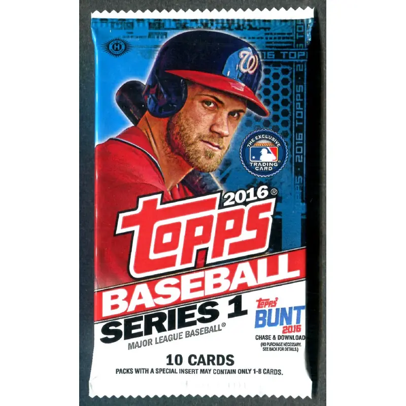2016 Topps Baseball Unopened Series 1 Pack (Hobby) (10)