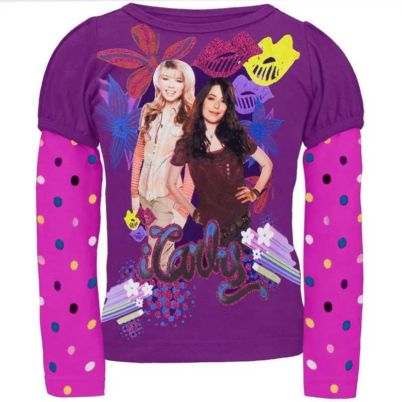 iCarly - Carly & Sam Girls Youth 2fer Long Sleeve T-Shirt