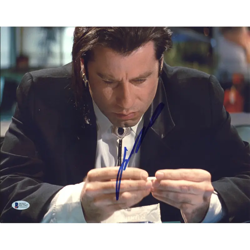John Travolta Pulp Fiction Authentic Signed 11x14 Photo Autographed BAS #D17547