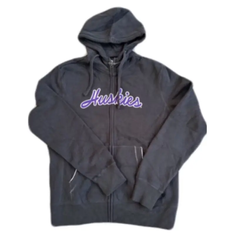 Women's UW Black Zip Up Hoodie