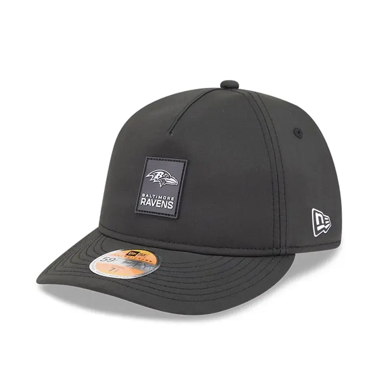 Baltimore Ravens NFL Sideline 2025 Black Retro Crown 59FIFTY Fitted Cap