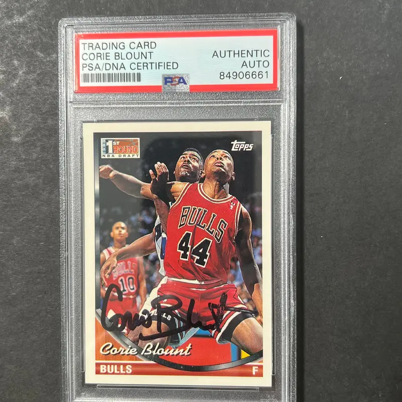 1993-94 Topps #326 Corie Blount Signed Card AUTO PSA Slabbed Bulls
