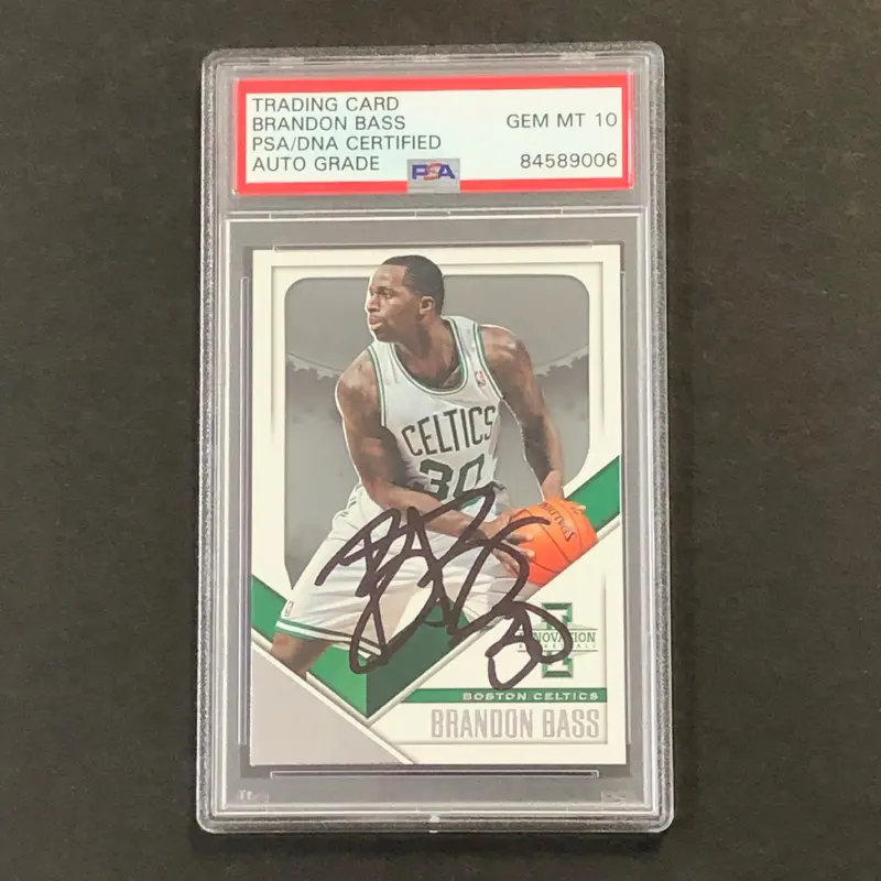 2013-14 Panini Innovation #15 BRANDON BASS Signed Card AUTO 10 PSA Slabbed Celtics
