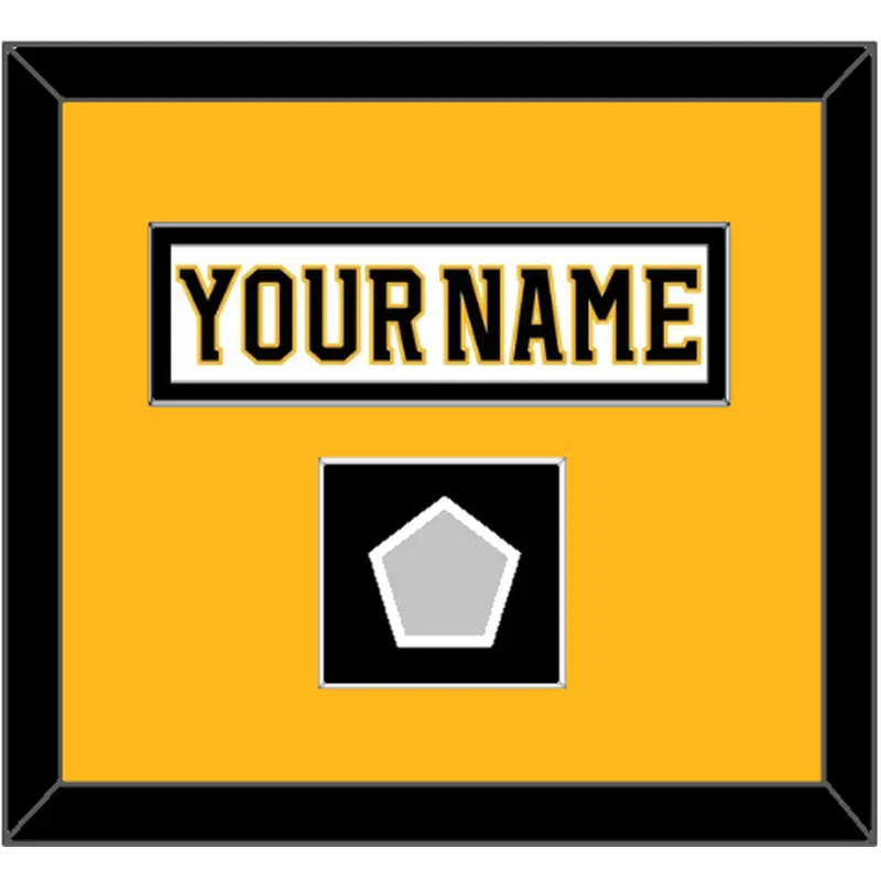 Boston Nameplate & 2011 Stanley Cup Finals Patch - Road White (2007-2017) - Single Mat 3