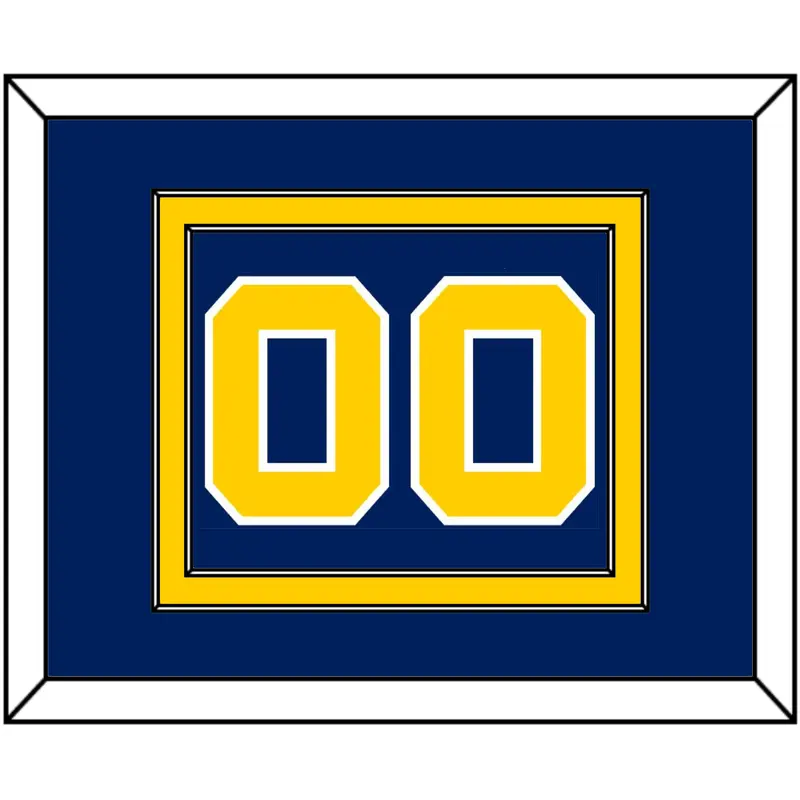 Navy Basketball Number - Road Blue (1983-1987) - Double Mat 2