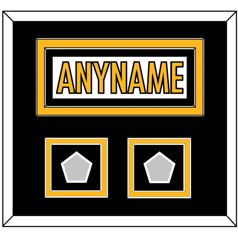 Pittsburgh Nameplate & Super Bowl XL & XLVII Jersey Patches - Road White - Double Mat 7