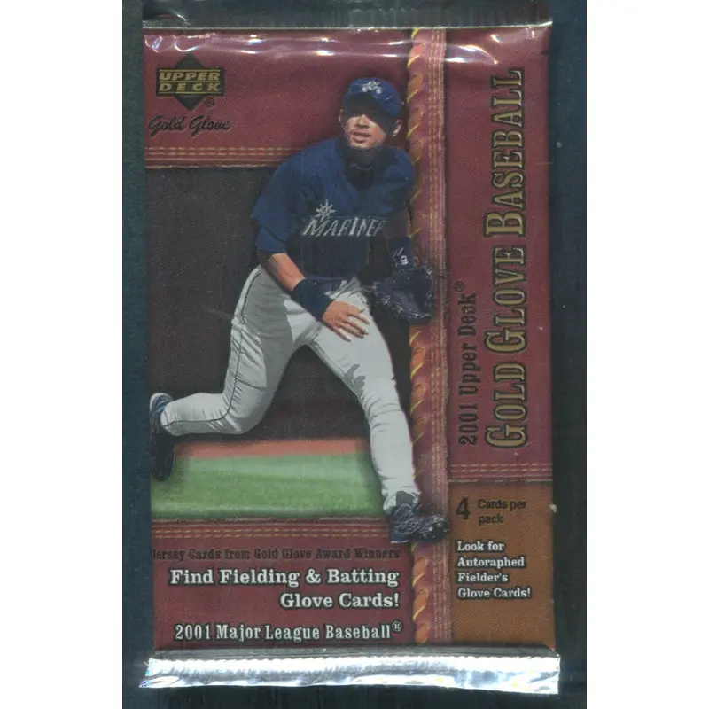 2001 Upper Deck Gold Glove Baseball Unopened Pack (4)