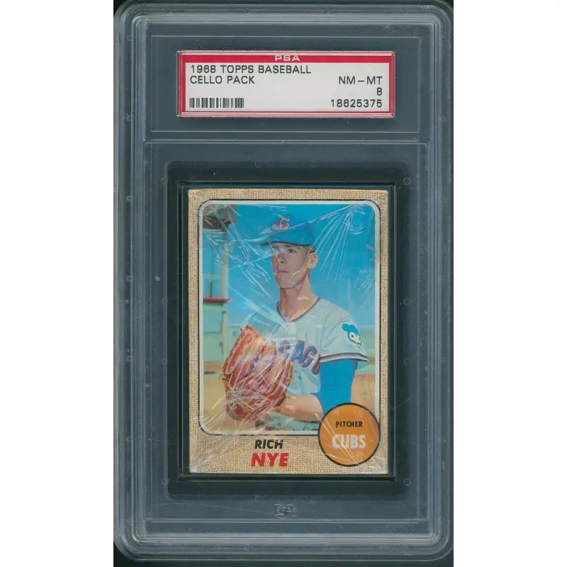 1968 Topps Baseball Unopened Cello Pack PSA 8 *5375