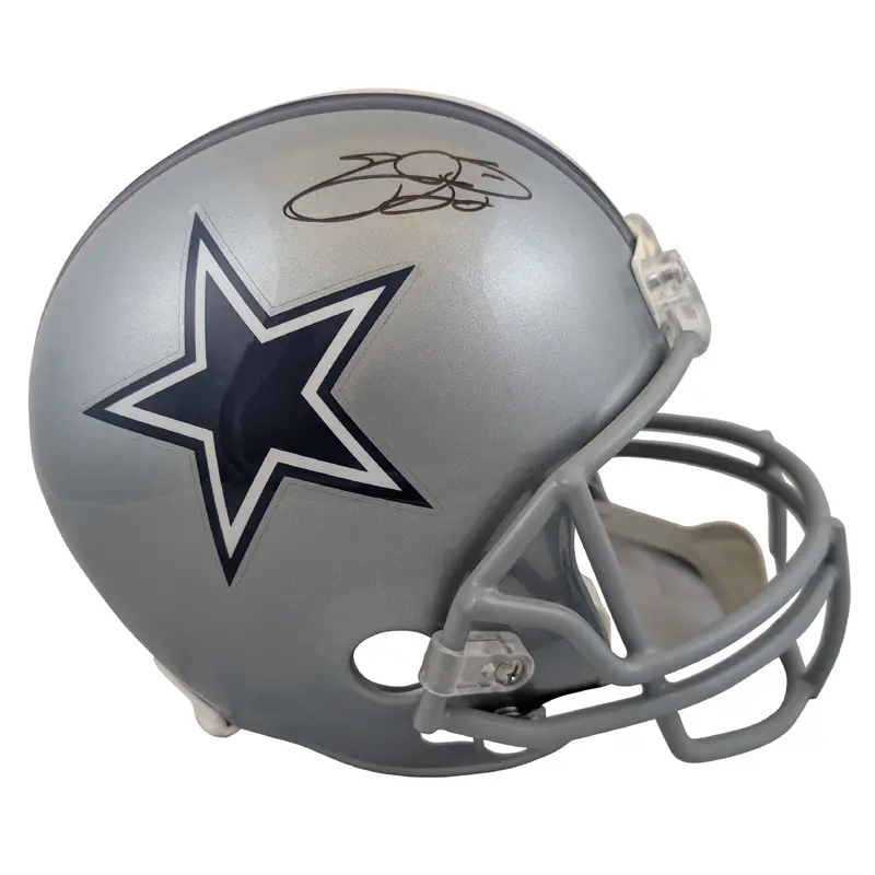 Cowboys Emmitt Smith Authentic Signed VSR4 Full Size Rep Helmet BAS Witnessed