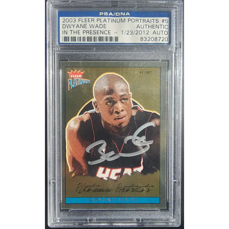 Dwyane Wade 2003 Fleer Platinum Portraits Auto PSA Auth