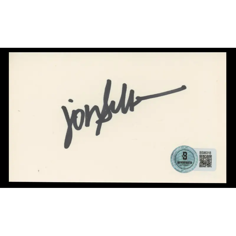 Jonathan Silverman Weekend at Bernie's Authentic Signed 3x5 Index Card BAS #BS86318