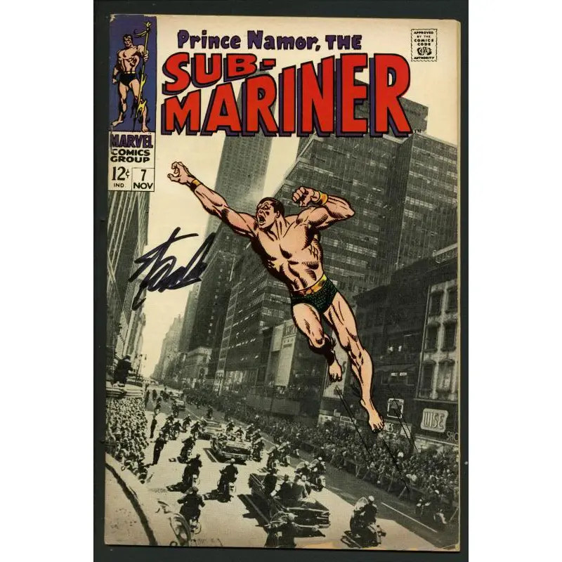 Stan Lee Signed Prince Namor The Sub-Mariner #7 Comic Book 1968 PSA/DNA #W18846