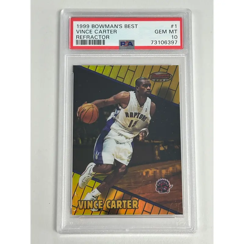 Vince Carter 1999 Bowmans Best #1 Refractor #339/400 PSA 10 Gem Mint
