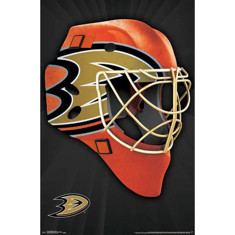 Anaheim Ducks "Mask" NHL Hockey Official Team Logo Theme Wall POSTER - Trends 2016