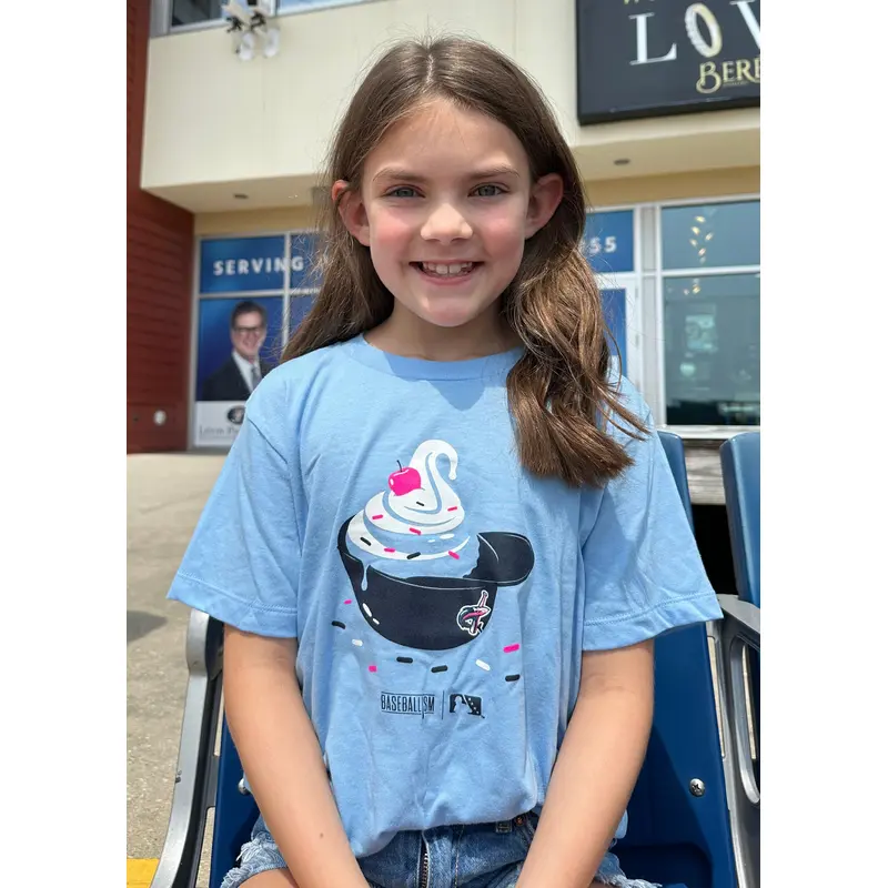Pensacola Blue Wahoos Youth Baseballism Sundae Tee