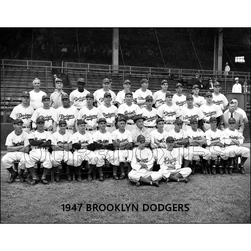 1947 Brooklyn Dodgers 11X14 Photo - Robinson Reese Snider - 2131