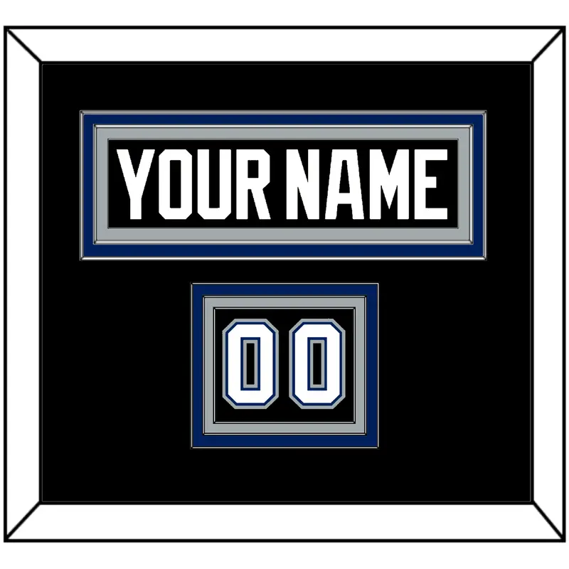 Tampa Bay Nameplate & Number (Shoulder) - Road Black (2001-2007) - Triple Mat 2
