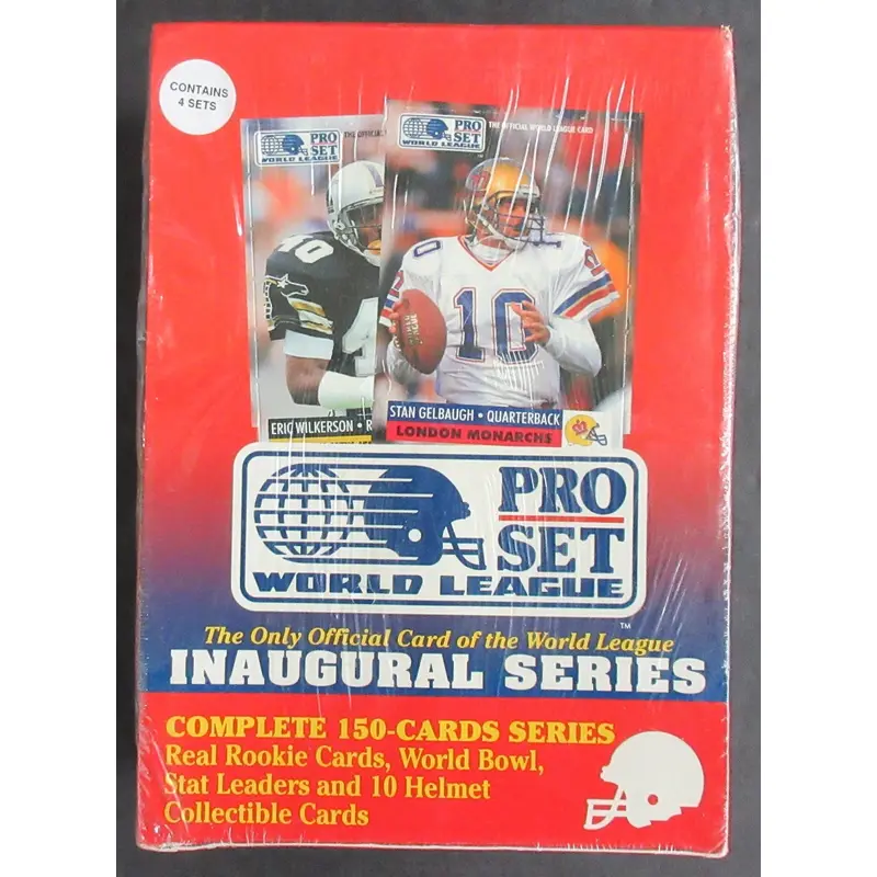 1990 Pro Set World League Football Factory Set Box (4 Sets)