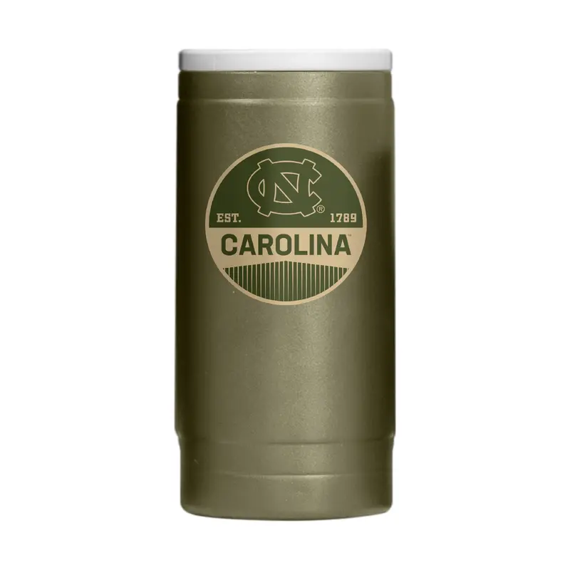 North Carolina  Badge Powder Coat Slim Can Coolie