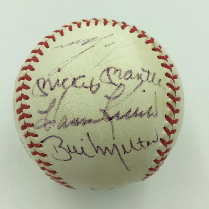 Rare Mickey Mantle American League Home Run Champs Multi Signed Baseball 13 Sigs