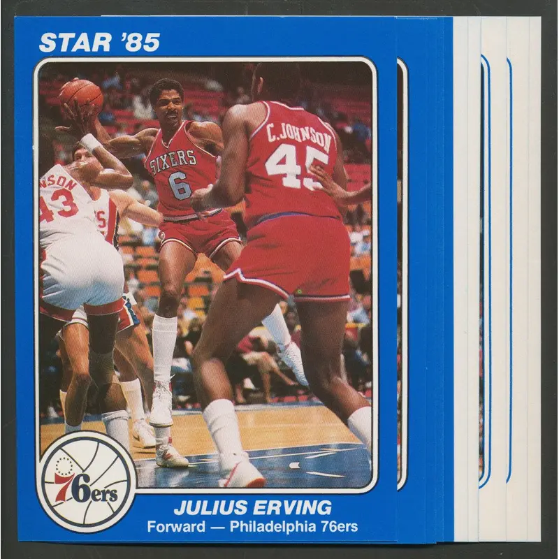 1985 Star Basketball 76'ers Team Supers 5x7 Complete Set