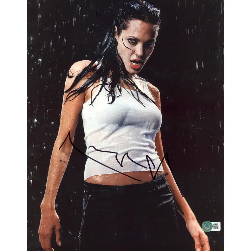 Angelina Jolie Tomb Raider Authentic Signed 11x14 Photo Autographed BAS #BJ67005