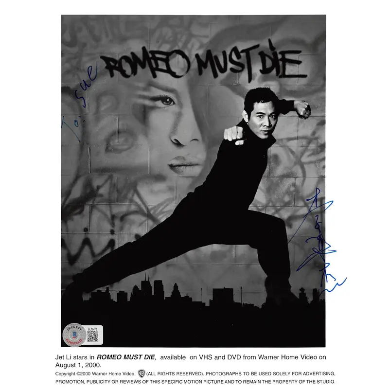 Jet Li Romeo Must Die "To: Sue" Authentic Signed 8x10 Photo BAS #BL76472