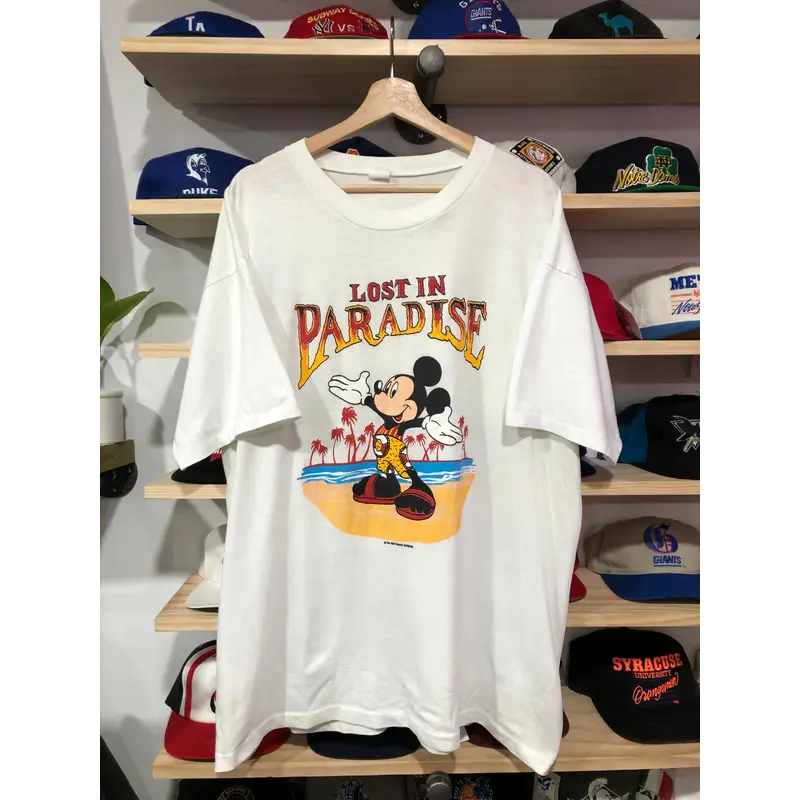 Vintage Mickey Mouse Lost In Paradise Tee Size XL/XXL