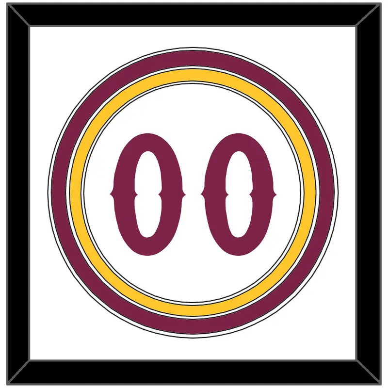 Arizona State Baseball Number - Home White - Triple Mat 1