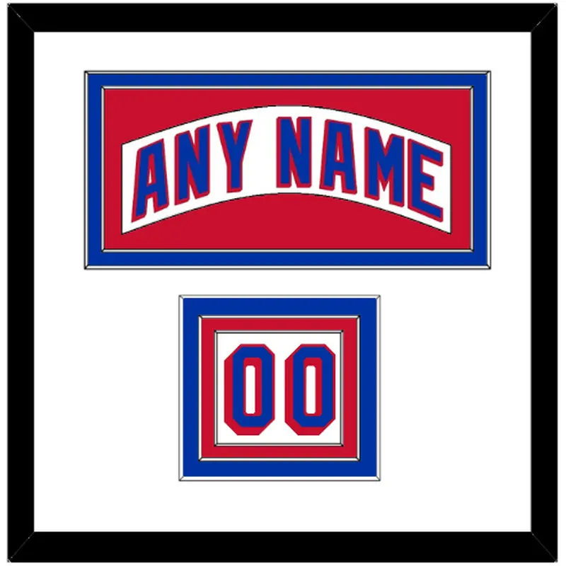 New York Nameplate & Number (Shoulder) - Road White (2004-2017) - Triple Mat 1