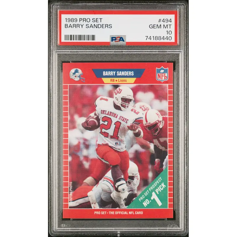 Barry Sanders 1989 Pro Set #484 PSA 10 Gem Mint 8440