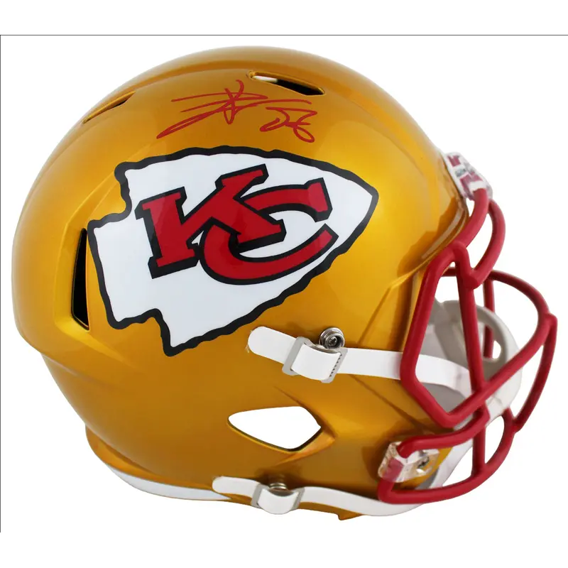 Chiefs Travis Kelce Authentic Signed Flash Full Size Speed Rep Helmet BAS Wit